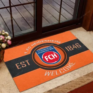 FC Heidenheim Bundesliga Doormat SPO148007, Gift For Fan FC Heidenheim - Orange