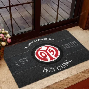 FSV Mainz 05 Bundesliga Doormat SPO148008, Gift For Fan FSV Mainz 05 - Black