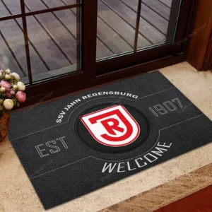SSV Jahn Regensburg Bundesliga Doormat SPO148032, Gift For Fan SSV Jahn Regensburg - Black
