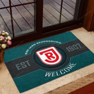 SSV Jahn Regensburg Bundesliga Doormat SPO148032, Gift For Fan SSV Jahn Regensburg - Cyan