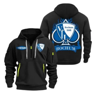 VfL Bochum Bundesliga Hoodie Half Zipper SPO1516010, Gift For Fan VfL Bochum - Black