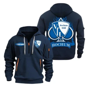 VfL Bochum Bundesliga Hoodie Half Zipper SPO1516010, Gift For Fan VfL Bochum - Navy