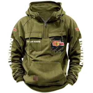 Union Berlin Bundesliga Tactical Quarter Zip Hoodie SPO1616005, Gift For Fan Union Berlin - Army Green