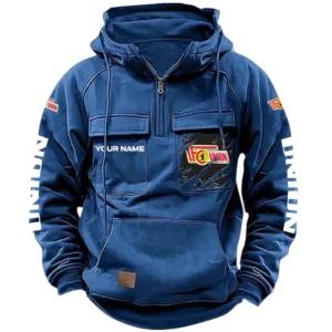 Union Berlin Bundesliga Tactical Quarter Zip Hoodie SPO1616005, Gift For Fan Union Berlin - Dark Blue