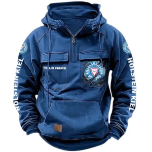 Holstein Kiel Bundesliga Tactical Quarter Zip Hoodie SPO1616015, Gift For Fan Holstein Kiel - Dark Blue