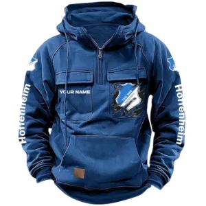TSG Hoffenheim Bundesliga Tactical Quarter Zip Hoodie SPO1616016, Gift For Fan TSG Hoffenheim - Dark Blue