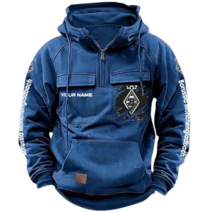 Borussia M'gladbach Bundesliga Tactical Quarter Zip Hoodie SPO1616018, Gift For Fan Borussia M'gladbach - Dark Blue