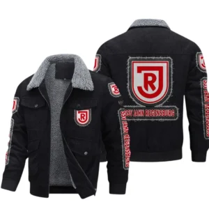 SSV Jahn Regensburg Bundesliga Thickened Corduroy Jacket SPO178035, Gift For Fan SSV Jahn Regensburg - Black