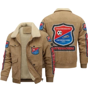 SpVgg Unterhaching Bundesliga Thickened Corduroy Jacket SPO178054, Gift For Fan SpVgg Unterhaching - Khaki