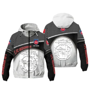 FC Heidenheim Bundesliga Windbreaker Jacket SPO208002, Gift For Fan FC Heidenheim - White