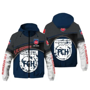 FC Heidenheim Bundesliga Windbreaker Jacket SPO208002, Gift For Fan FC Heidenheim - Navy