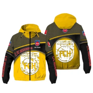 FC Heidenheim Bundesliga Windbreaker Jacket SPO208002, Gift For Fan FC Heidenheim - Yellow
