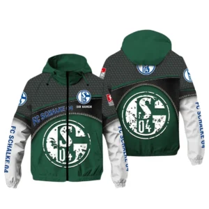 FC Schalke 04 Bundesliga Windbreaker Jacket SPO208003, Gift For Fan FC Schalke 04 - Green