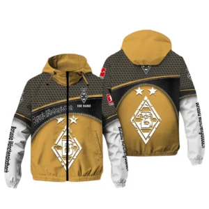 Borussia Monchengladbach Bundesliga Windbreaker Jacket SPO208005, Gift For Fan Borussia Monchengladbach - Khaki