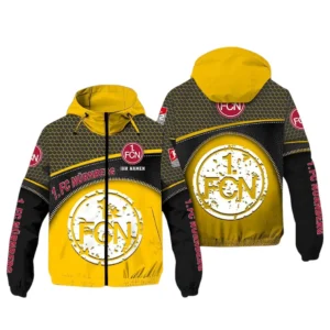FC Nurnberg Bundesliga Windbreaker Jacket SPO208007, Gift For Fan FC Nurnberg - Yellow