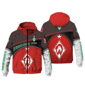 Werder Bremen Bundesliga Windbreaker Jacket SPO208008, Gift For Fan Werder Bremen - Red