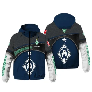 Werder Bremen Bundesliga Windbreaker Jacket SPO208008, Gift For Fan Werder Bremen - Navy