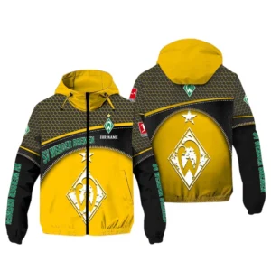 Werder Bremen Bundesliga Windbreaker Jacket SPO208008, Gift For Fan Werder Bremen - Yellow