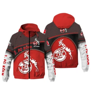 FC Koln Bundesliga Windbreaker Jacket SPO208010, Gift For Fan FC Koln - Red