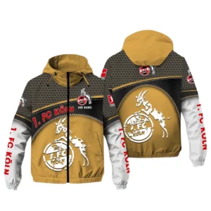 FC Koln Bundesliga Windbreaker Jacket SPO208010, Gift For Fan FC Koln - Khaki