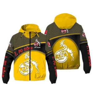 FC Koln Bundesliga Windbreaker Jacket SPO208010, Gift For Fan FC Koln - Yellow