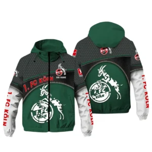 FC Koln Bundesliga Windbreaker Jacket SPO208010, Gift For Fan FC Koln - Green
