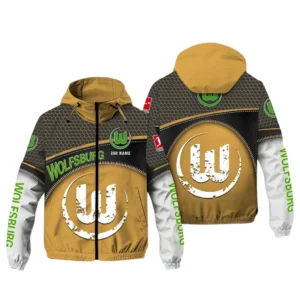 VfL Wolfsburg Bundesliga Windbreaker Jacket SPO208028, Gift For Fan VfL Wolfsburg - Khaki