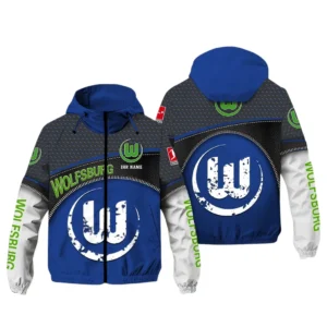VfL Wolfsburg Bundesliga Windbreaker Jacket SPO208028, Gift For Fan VfL Wolfsburg - Blue