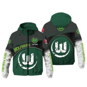 VfL Wolfsburg Bundesliga Windbreaker Jacket SPO208028, Gift For Fan VfL Wolfsburg - Green