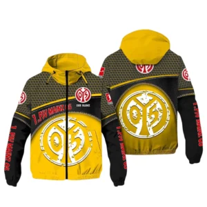 FSV Mainz 05 Bundesliga Windbreaker Jacket SPO208031, Gift For Fan FSV Mainz 05 - Yellow