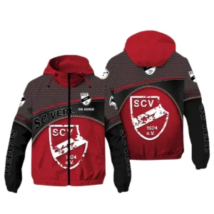 SC Verl Bundesliga Windbreaker Jacket SPO208049, Gift For Fan SC Verl - Red Black