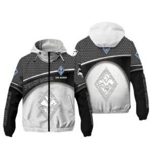 SV Waldhof Mannheim Bundesliga Windbreaker Jacket SPO208050, Gift For Fan SV Waldhof Mannheim - White