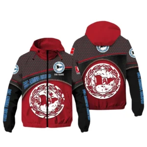 Arminia Bielefeld Bundesliga Windbreaker Jacket SPO208051, Gift For Fan Arminia Bielefeld - Red Black
