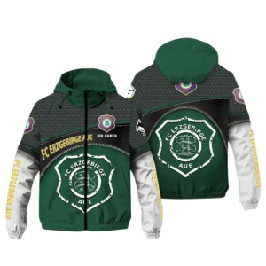 FC Erzgebirge Aue Bundesliga Windbreaker Jacket SPO208052, Gift For Fan FC Erzgebirge Aue - Green