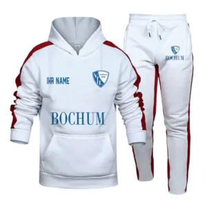 VfL Wolfsburg Bundesliga Hoodie Sweatpants Set SPO216001, Gift For Fan VfL Wolfsburg - White-Red