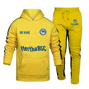 Hertha BSC Bundesliga Hoodie Sweatpants Set SPO216002, Gift For Fan Hertha BSC - Yellow-Black
