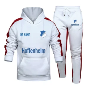 TSG Hoffenheim Bundesliga Hoodie Sweatpants Set SPO216003, Gift For Fan TSG Hoffenheim - White-Red