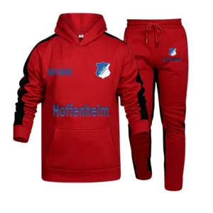 TSG Hoffenheim Bundesliga Hoodie Sweatpants Set SPO216003, Gift For Fan TSG Hoffenheim - Red-Black