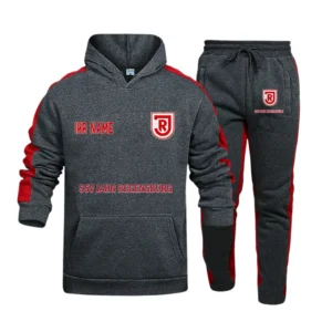 SSV Jahn Regensburg Bundesliga Hoodie Sweatpants Set SPO216004, Gift For Fan SSV Jahn Regensburg - Gray-Red