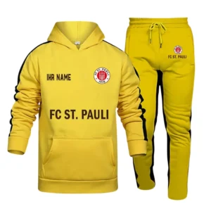 St. Pauli Bundesliga Hoodie Sweatpants Set SPO216005, Gift For Fan St. Pauli - Yellow-Black