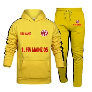 FSV Mainz 05 Bundesliga Hoodie Sweatpants Set SPO216006, Gift For Fan FSV Mainz 05 - Yellow-Black