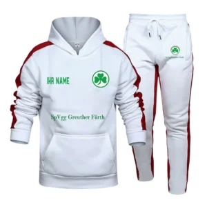 SpVgg Greuther Furth Bundesliga Hoodie Sweatpants Set SPO216007, Gift For Fan SpVgg Greuther Furth - White-Red