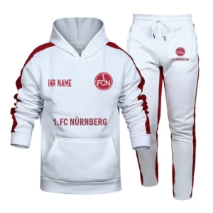 FC Nurnberg Bundesliga Hoodie Sweatpants Set SPO216009, Gift For Fan FC Nurnberg - White-Red