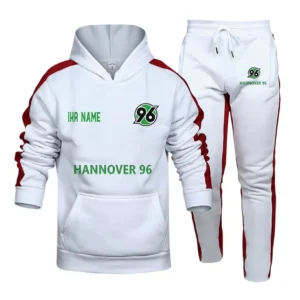 Hannover 96  Bundesliga Hoodie Sweatpants Set SPO216026, Gift For Fan Hannover 96  - White-Red