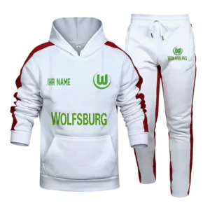 VfL Wolfsburg Bundesliga Hoodie Sweatpants Set SPO216028, Gift For Fan VfL Wolfsburg - White-Red