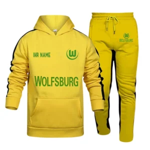 VfL Wolfsburg Bundesliga Hoodie Sweatpants Set SPO216028, Gift For Fan VfL Wolfsburg - Yellow-Black