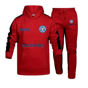 Holstein Kiel Bundesliga Hoodie Sweatpants Set SPO216031, Gift For Fan Holstein Kiel - Red-Black