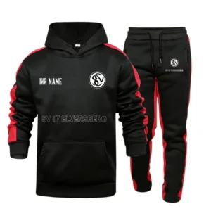 SV Elversberg Bundesliga Hoodie Sweatpants Set SPO216046, Gift For Fan SV Elversberg - Black-Red