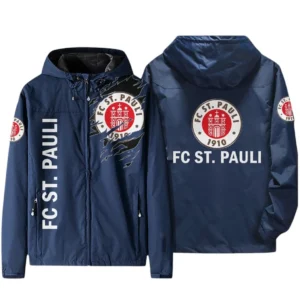 St. Pauli Bundesliga Windbreaker Jacket SPO416010, Gift For Fan St. Pauli - Navy