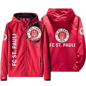 St. Pauli Bundesliga Windbreaker Jacket SPO416010, Gift For Fan St. Pauli - Red